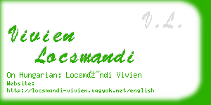 vivien locsmandi business card